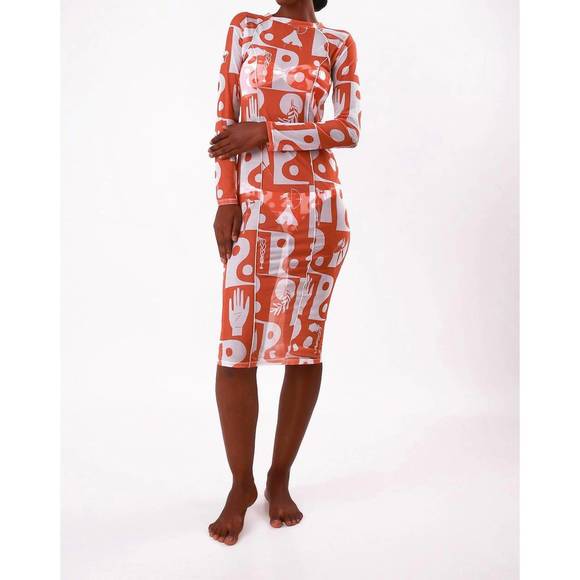 NEW BELA BRAND alana tulle dress in kozmo peach - Picture 1 of 3